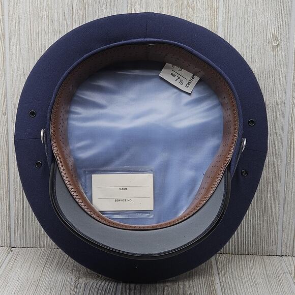 Vintage US Air Force Hat 7 1/8 Blue Bancroft Dress Military 80s - Picture 5 of 8